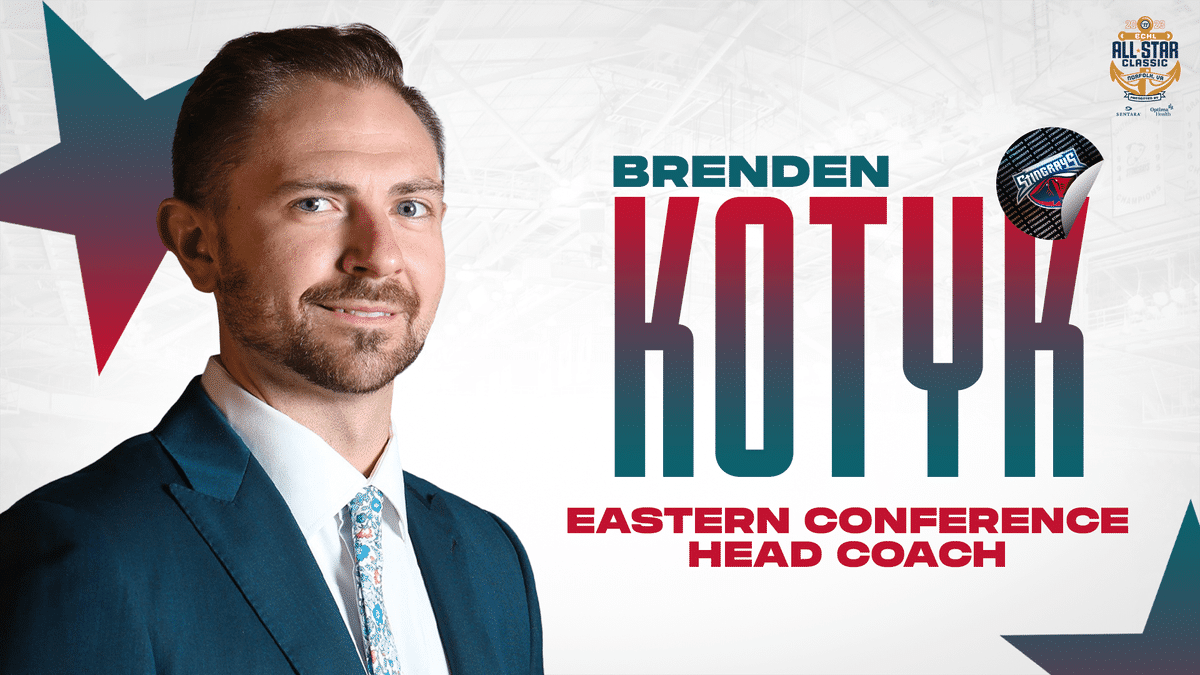 Brenden Kotyk Named Head Coach of Eastern Conference at ECHL All-Star Classic