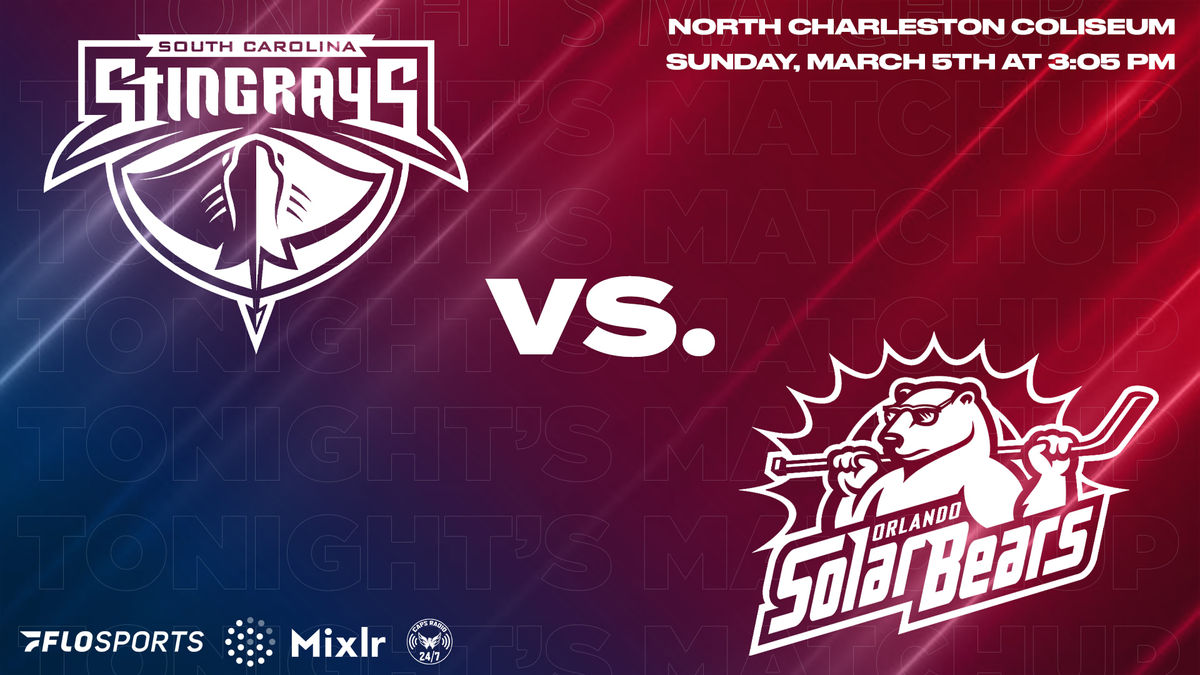 Game Preview: Stingrays vs. Solar Bears, March 5 at 3:05 PM