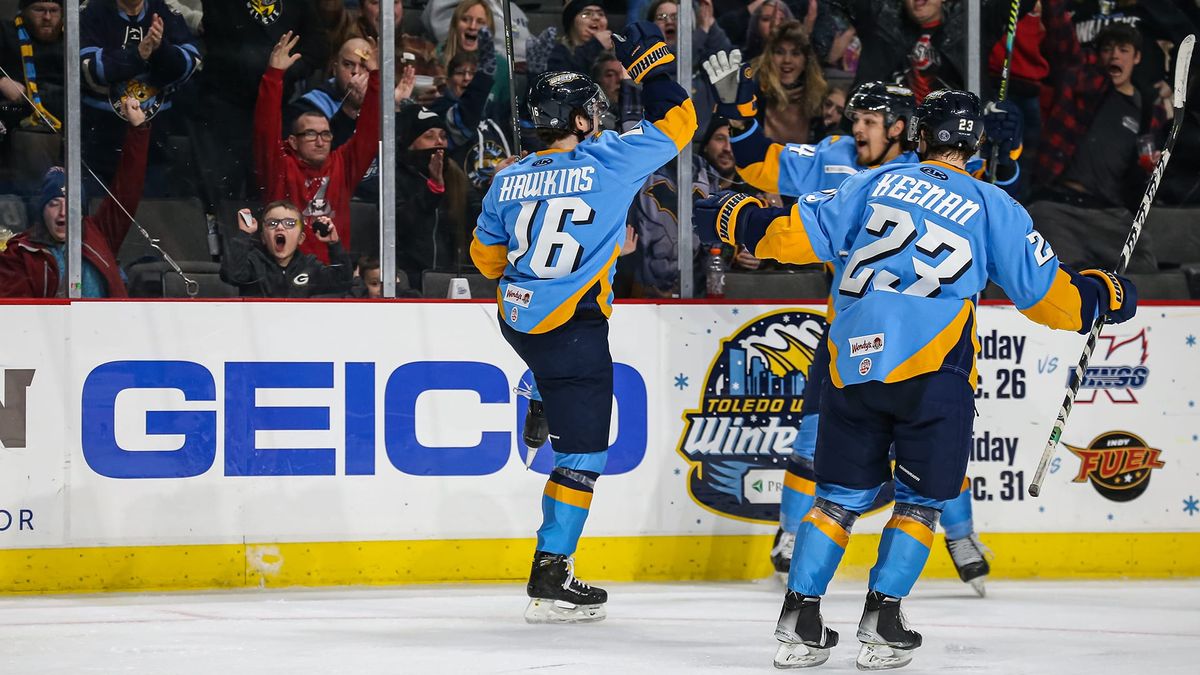 Hawkins completes hat trick with overtime game-winner as Walleye defeat Americans, 6-5