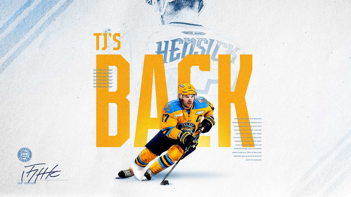 Walleye great TJ Hensick returns to the Fish