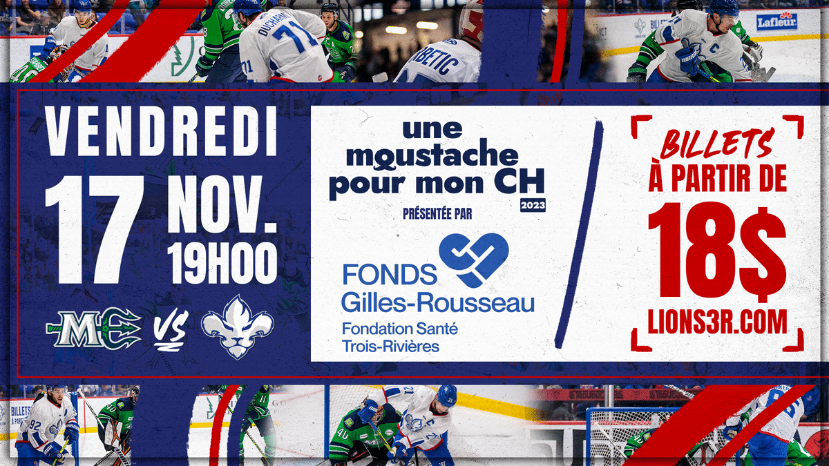 3rd edition of “A Moustache for My CH” game November 17 at Colisée Vidéotron