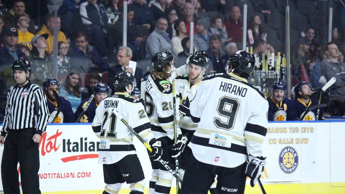 Nailers Shutout Admirals for Fifth Straight Win