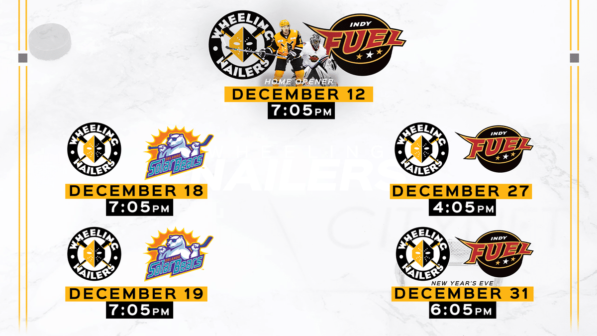 Nailers Announce First Ten Games of 2020-21 Season
