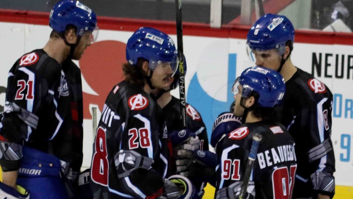 Thunder celebrate after a goal in Allen on May 2