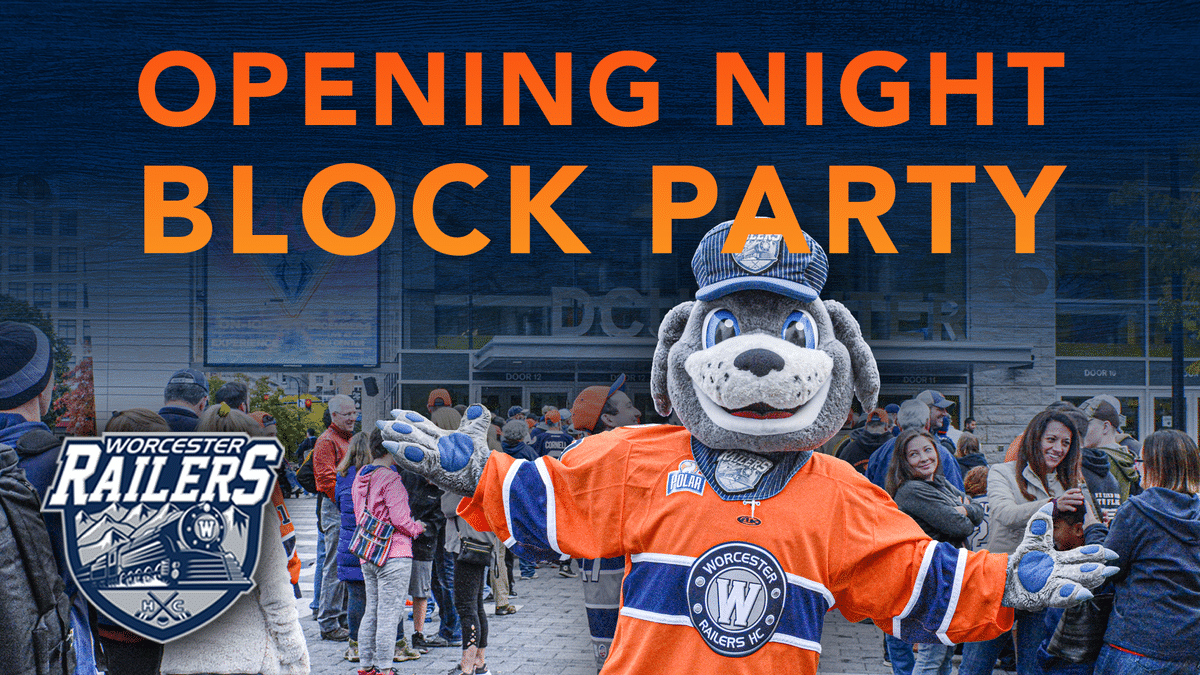 Worcester Railers HC to Host Opening Night Block Party on Saturday, Oct 23.