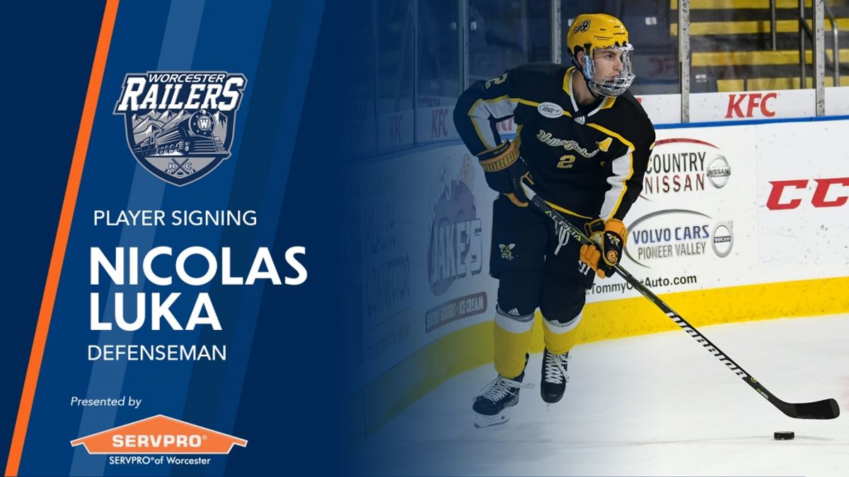 Worcester Railers HC sign rookie defenseman Nicolas Luka for 2020-21 season