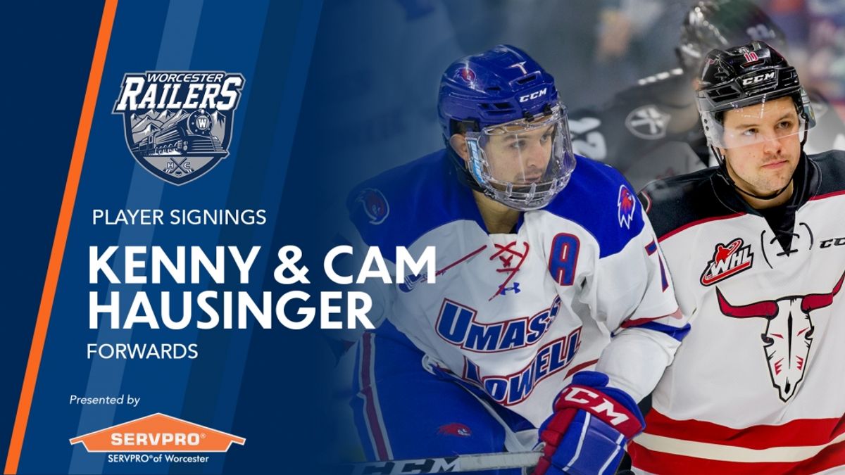 Worcester Railers HC sign rookie forwards Cam Hausinger and Kenny Hausinger for 2020-21 season
