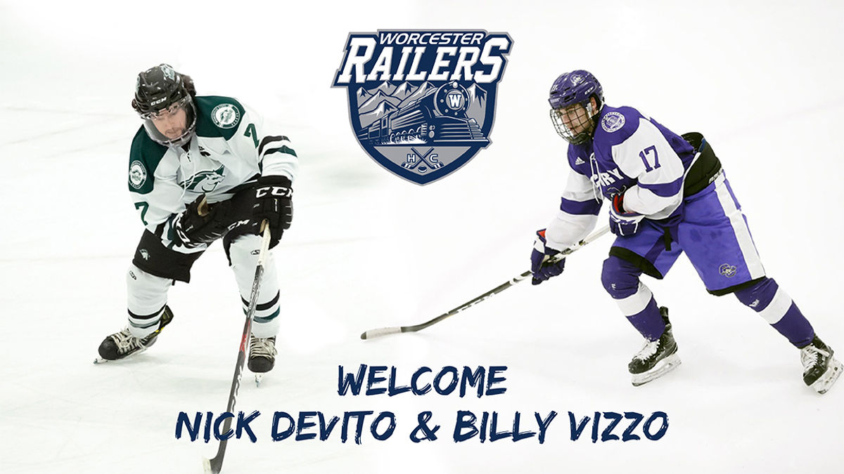 Worcester Railers HC Sign Forwards Billy Vizzo and Nick DeVito