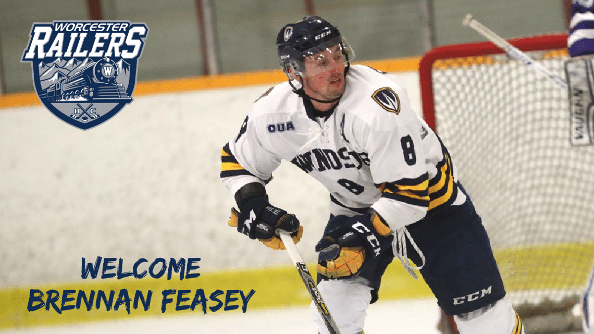 Worcester Railers HC Sign Brennan Feasey From University of Windsor