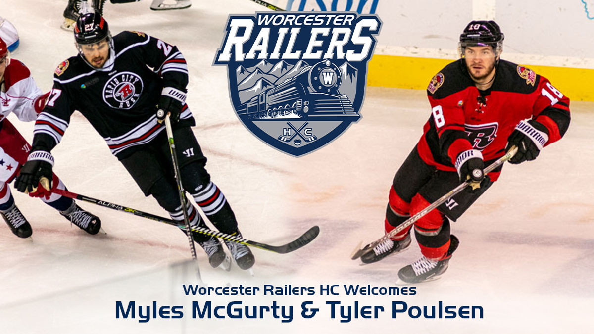 Worcester Railers HC Acquire Tyler Poulsen and Myles McGurty From Rapid City