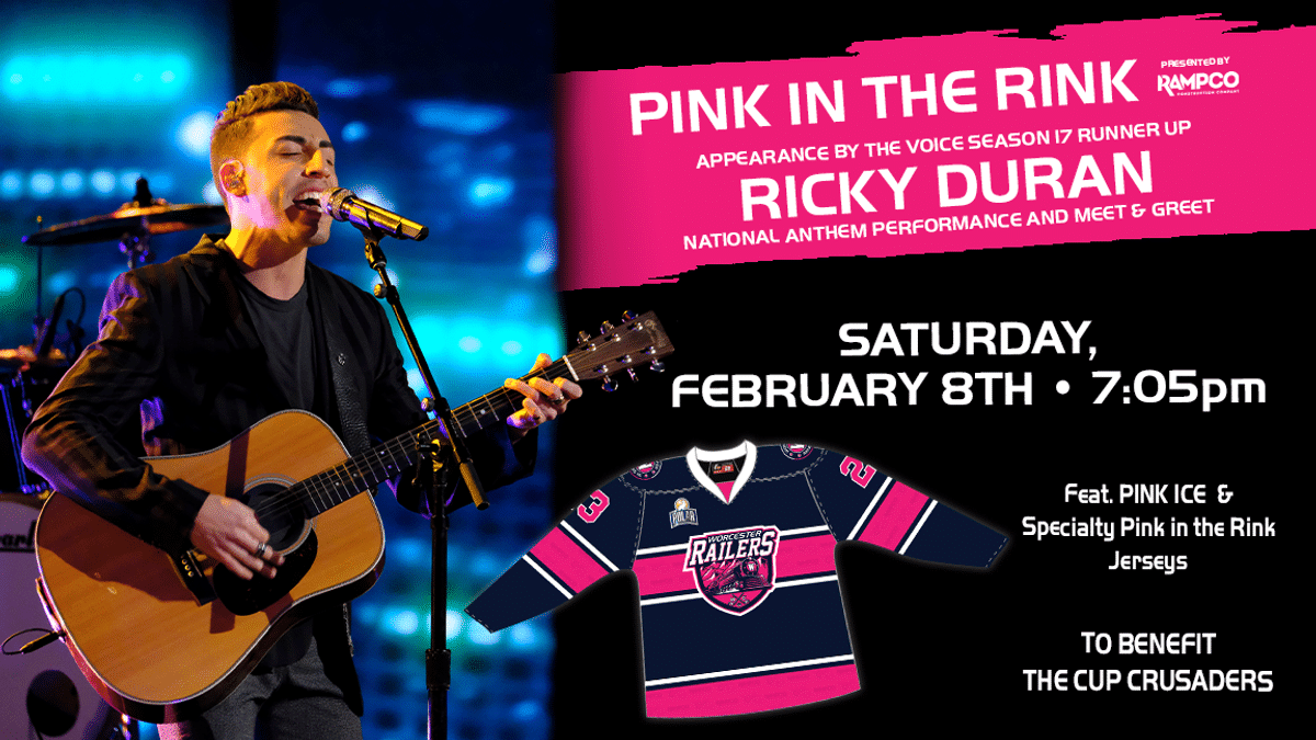 Ricky Duran to perform national anthem at the Worcester Railers Game on Feb 8