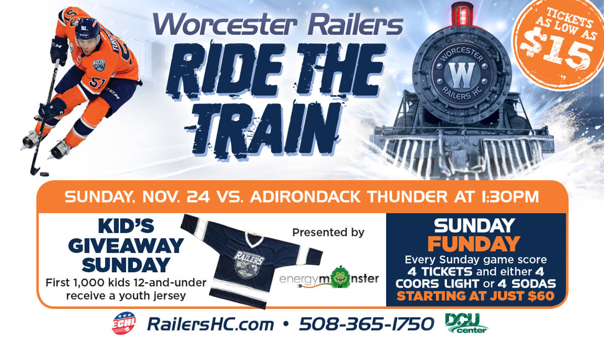 Worcester Railers Host First Sunday Funday Game of season!