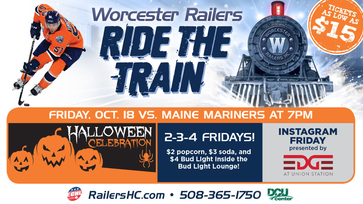Railers host Mariners on 2-3-4 Friday with an early Halloween Celebration!