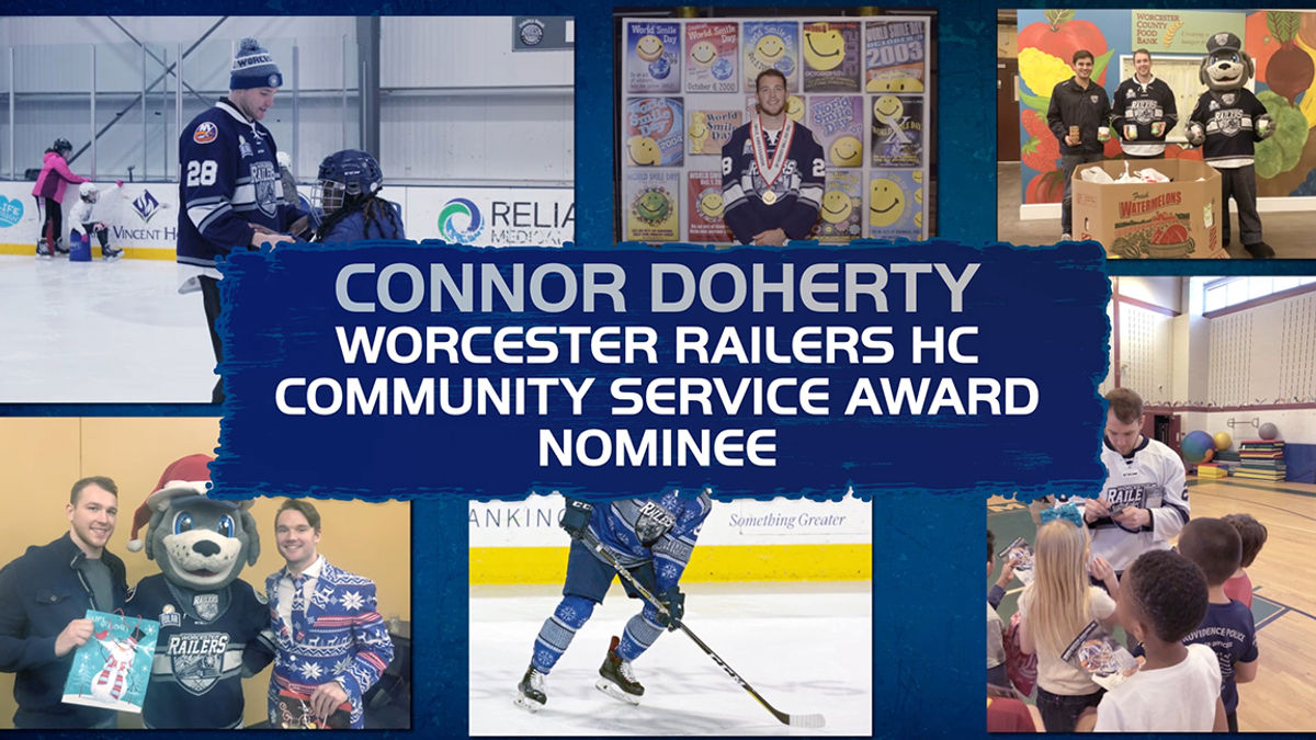 Worcester Railers nominate Connor Doherty for ECHL Community Service Award