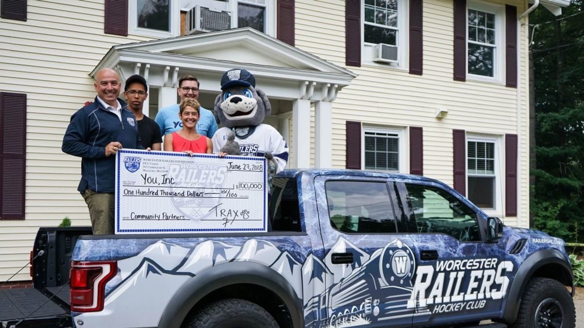Worcester Railers HC to pledge $100,000 to YOU Inc.