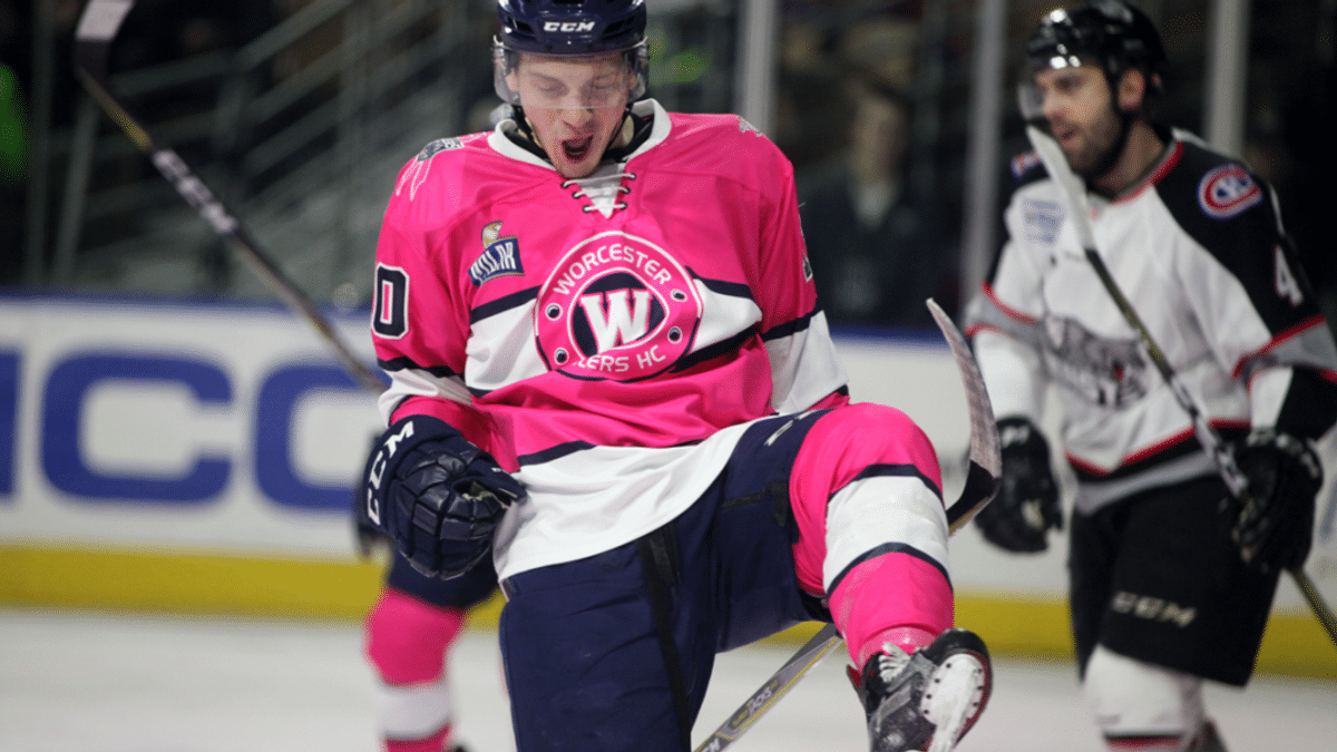 SCORE a Worcester Railers HC PINK in the RINK jersey to benefit the Cup Crusaders!