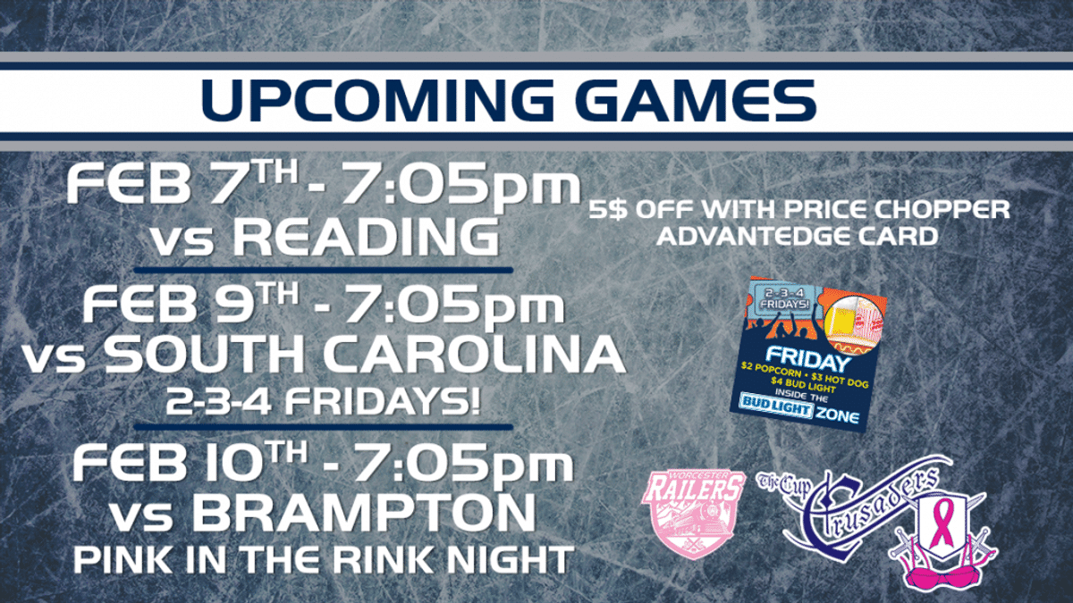 What’s on tap? – Railers wrap up eleven game homestand with three games next week!
