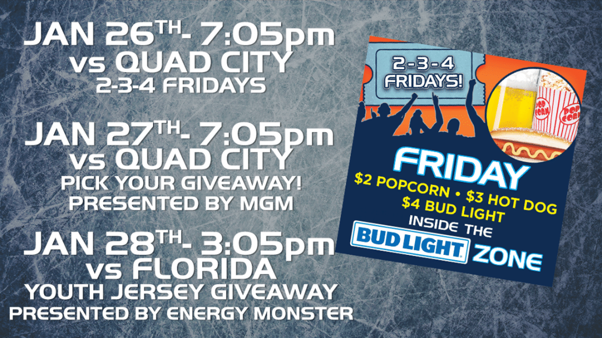 The Worcester Railers eleven game homestand continues with another 3-in-3 weekend at the DCU Center!