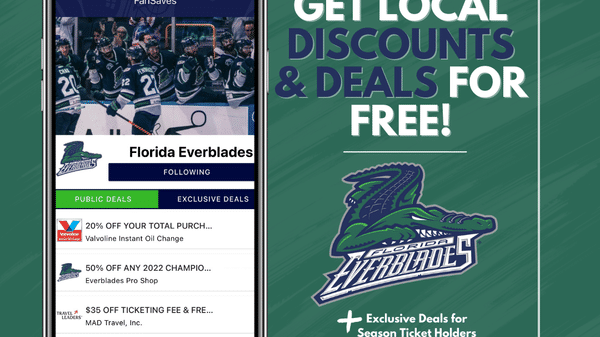 Florida Everblades Partner with FanSaves to Offer Fans Digital Coupon Book
