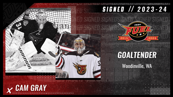 INDY RE-SIGNS GOALTENDER CAM GRAY